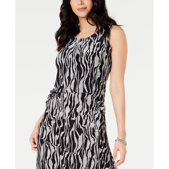 JM Collection Printed Jacquard Tank Top Tectonic Stripe S