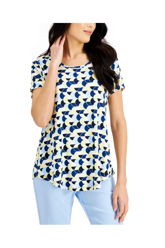 Printed Top Intrepid Blue Combo L