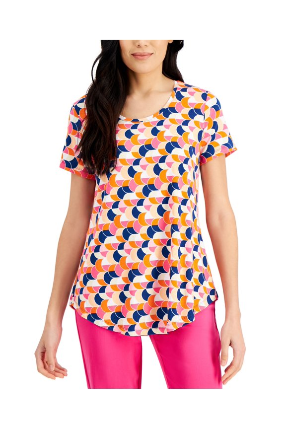 Printed Top Orange Glaze Combo M