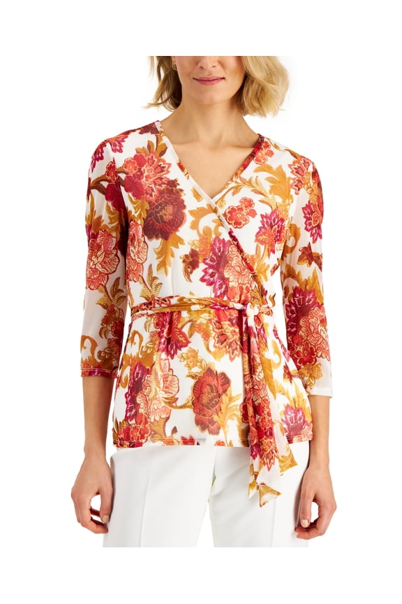 Printed Wrap Top Neo Natural Combo 2XL