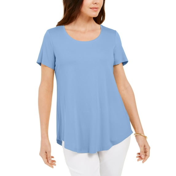 JM Collection Scoop-Neck T-Shirt Dutch Canal S