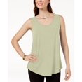 thumbnail image 1 of JM Collection Scoop Neck Tank Top Beige S, 1 of 1