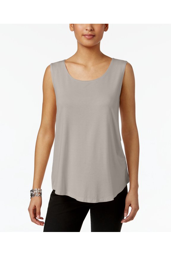 Scoop Neck Tank Top Suede XS