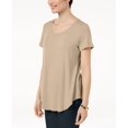thumbnail image 1 of JM Collection Scoop Neck Top Brown XL, 1 of 1