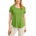 thumbnail image 1 of JM Collection Scoop Neck Top Parrot Green M, 1 of 1