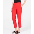 thumbnail image 1 of JM Collection Side Step Hem Ankle Pants Infrared 2XL, 1 of 1