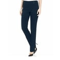 thumbnail image 1 of JM Collection Slim Leg Comfort Waistband Pants Navy Petite Size PP, 1 of 1