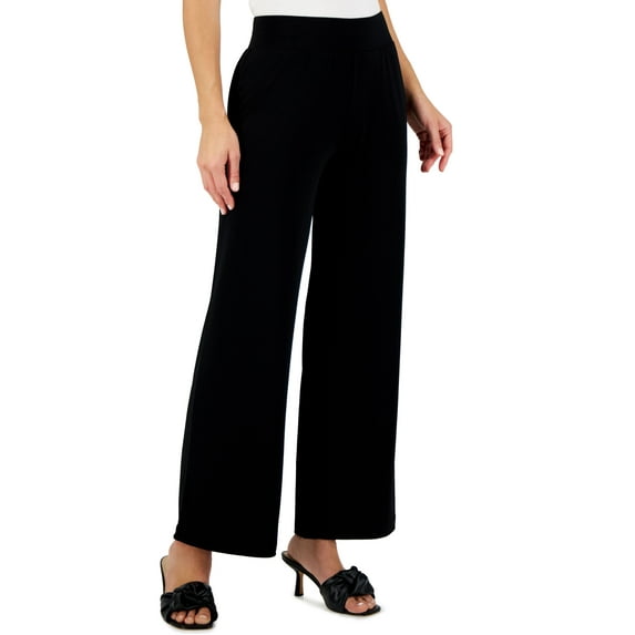 JM Collection Solid Lounge Pants Deep Black M