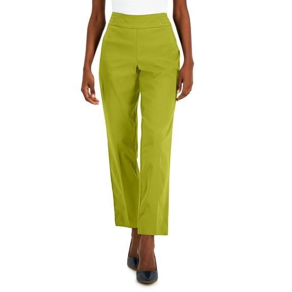 JM Collection Studded Pull On Pants English Pea PM