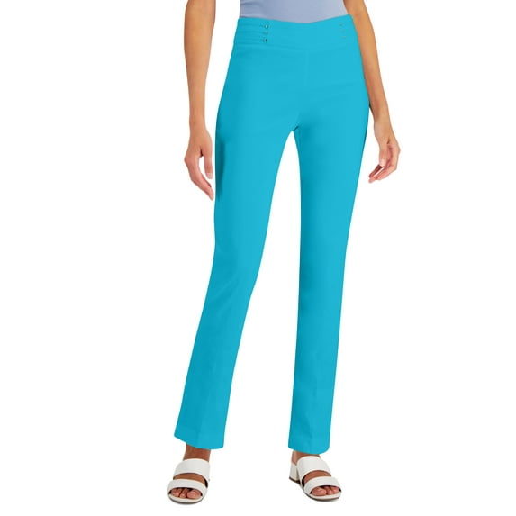 JM Collection Studded Pull On Pants Seafoam Blue PM-S
