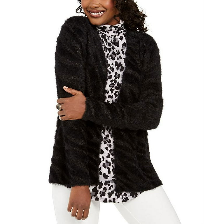 Womens black eyelash clearance cardigan