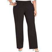 JM COLLECTION Women's Curvy-Fit Straight-Leg Pants Brown Size 22W