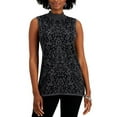 thumbnail image 1 of JM Collection Women's Jacquard Sleeveless Sweater Grey Animal Size XS, 1 of 5