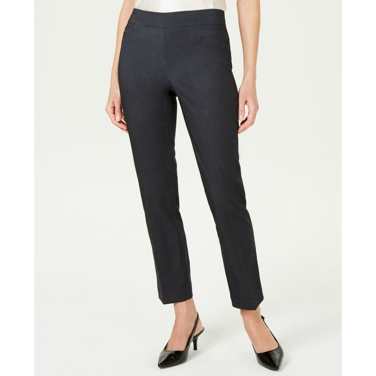 JM Collection Women s Pull On Tummy Control Slim Leg Pants Blue Size XX Large