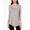 thumbnail image 1 of JM Collection Women's Scoop-Neck Top Sand Size Extra Large, 1 of 3