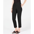 thumbnail image 1 of JM Collection Side Step Hem Ankle Pants Black XL, 1 of 3