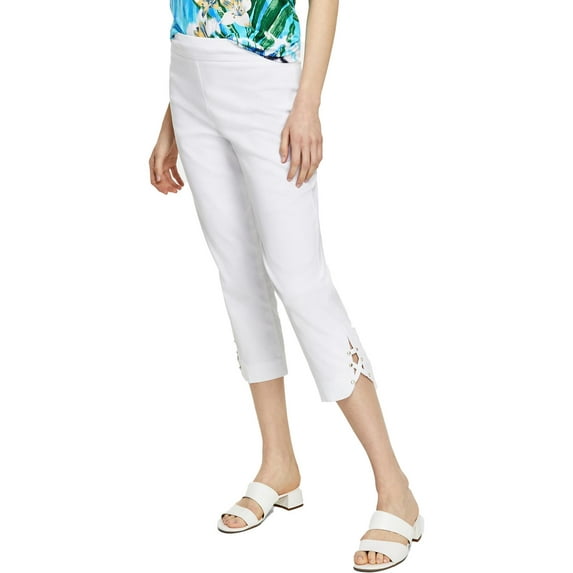 JM Collection Womens High Rise Knit Capri Pants