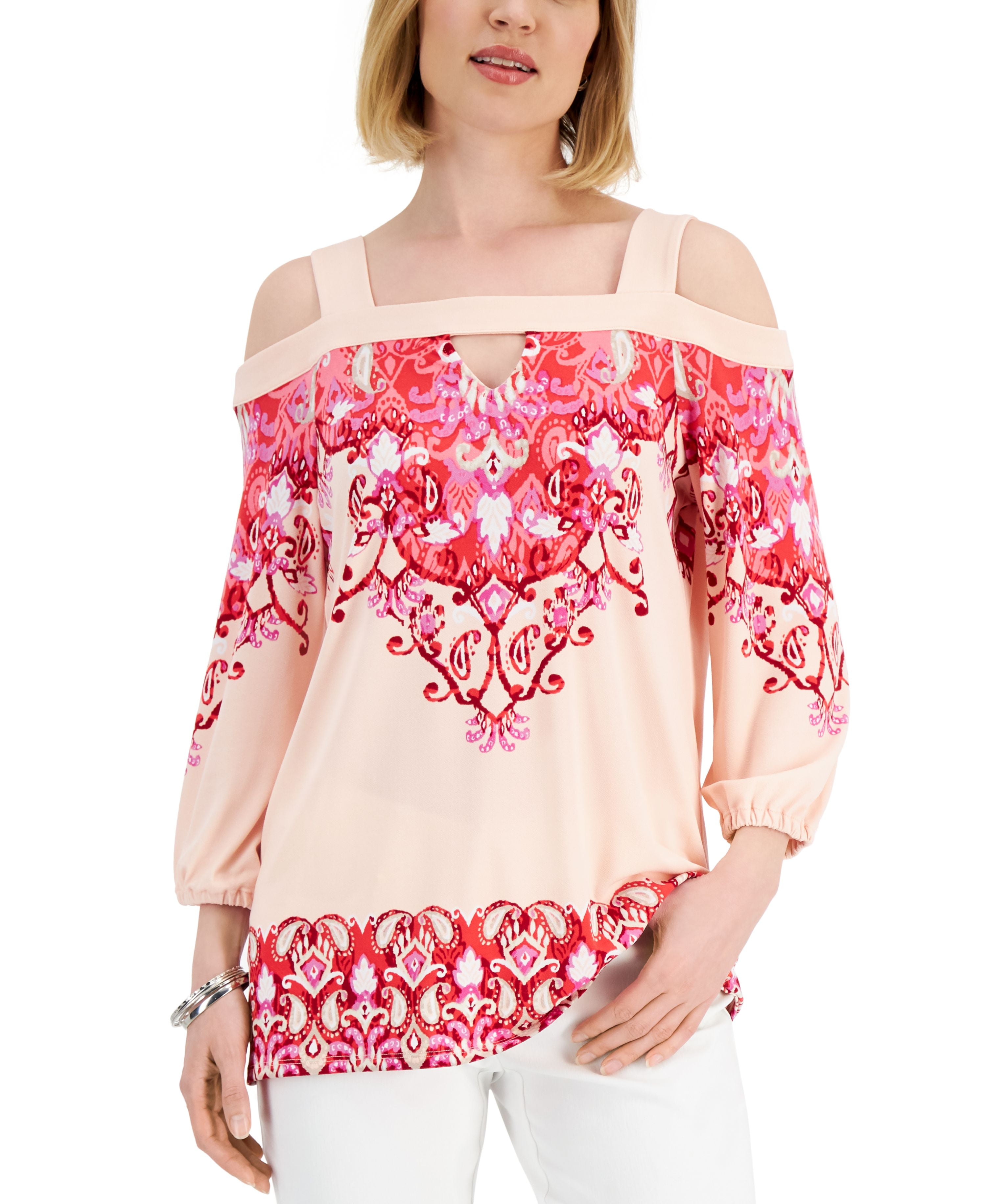 jm collection cold shoulder top