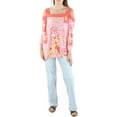 thumbnail image 1 of JM Collection Womens Medallion Garden Printed 3/4 Sleeve Pullover Top, 1 of 1
