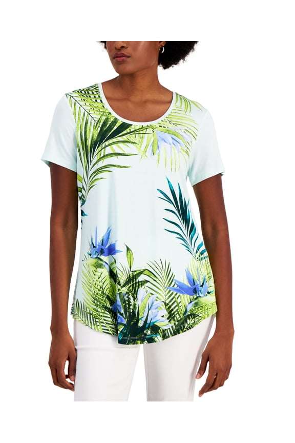 Womens Oasis View Top Tropical Waters Combo L
