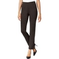 thumbnail image 1 of JM Collection Womens Petites Stretch Heathered Trouser Pants Gray PM, 1 of 3