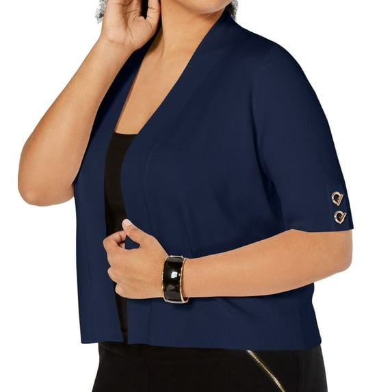 JM Collection Womens Plus Size Open Front Cardigan