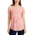 thumbnail image 1 of JM Collection Womens Printed Cold-Shoulder Top Starfish Combo L, 1 of 1