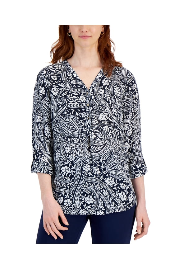 Womens Vacation Top Intrepid Blue Combo L