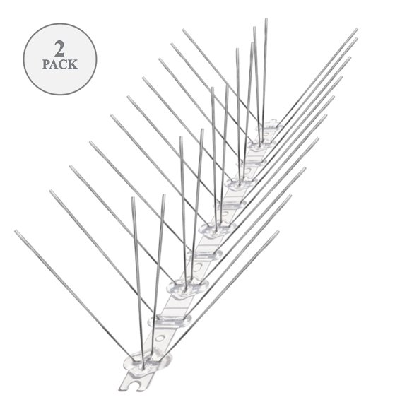 JM Gardens 2 Pack Bird Control Spikes 10 feet Each Stainless Steel, Silver