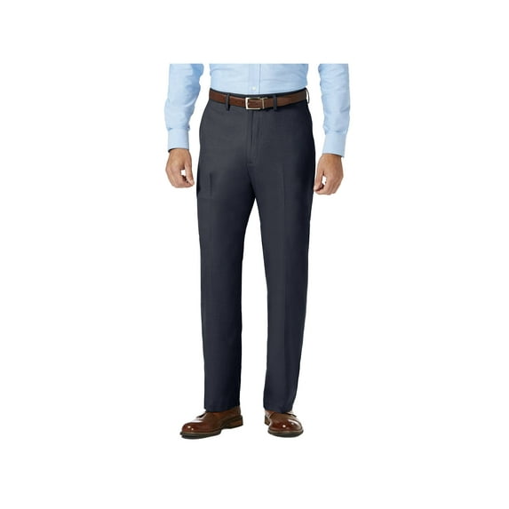 JM Haggar Men's Sharkskin Flat Front Dress Pant Classic Fit HD00662
