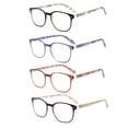 thumbnail image 1 of JM Reading Glasses Set of 4 Quality Spring Hinge Readers Men Women Glasses for Reading +2.0 Mix Color, 1 of 4