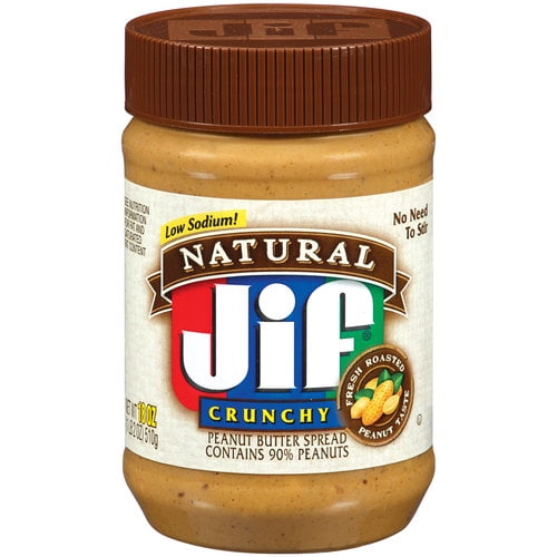 JM Smucker Jif Natural Peanut Butter, 18 oz
