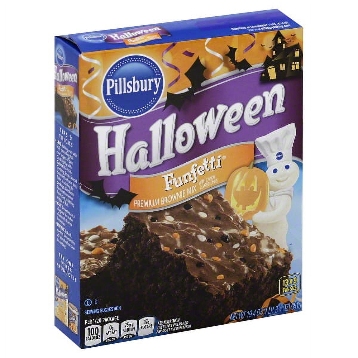 JM Smucker Pillsbury Funfetti Brownie Mix, 19.4 oz