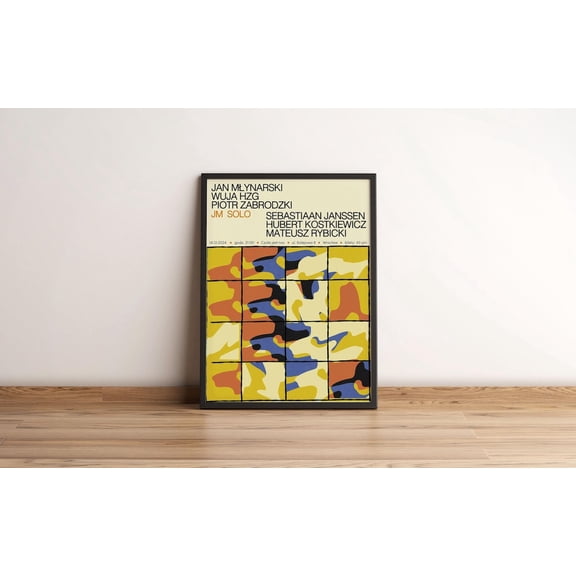 JM Solo Abstract Jazz Improv Music Concert Art Print, Unframed Paper Poster 11x14in