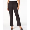 thumbnail image 1 of JM Collection Plus Size Slim Leg Pants Espresso Roast 22W, 1 of 3