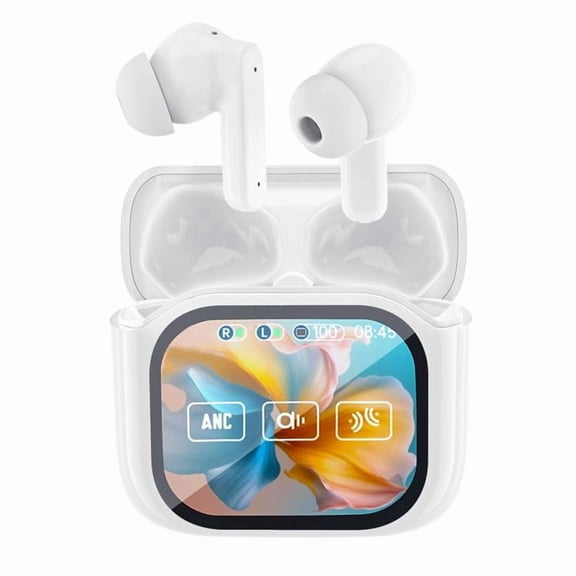 JM19 Touchscreen Color Screen ANC Active Noise Reduction Wireless Bluetooth Earphone with Translator
