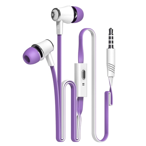 JM21 noodle line subwoofer mobile phone line control headset in-ear headphones