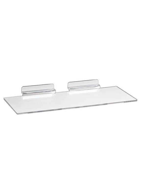 JM410-ST Injection Molded Styrene Shoe Shelf, Clear