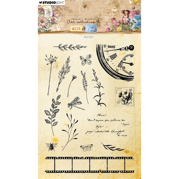 Studio Light Jenine's Mindful Art Wild & Free Clear Stamp-Nr. 672, Sprigs