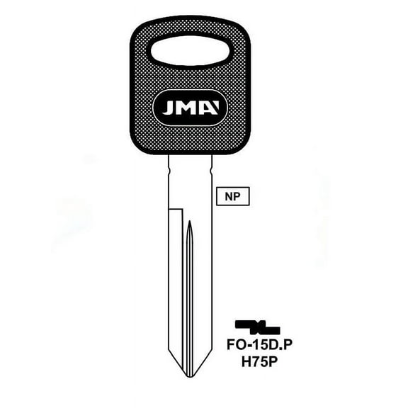 JMA FO-15D.P Key blank, Ford H75P (5-Pack)