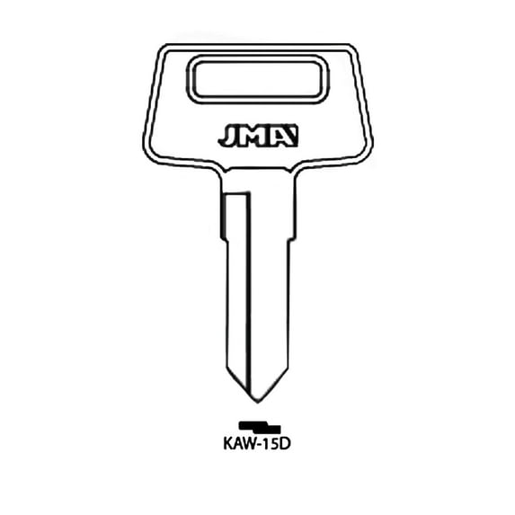 JMA Uncut Key Blank Fits for Yamaha Kawasaki Motorcycle X254 -YAMA-12D (10 Pack)