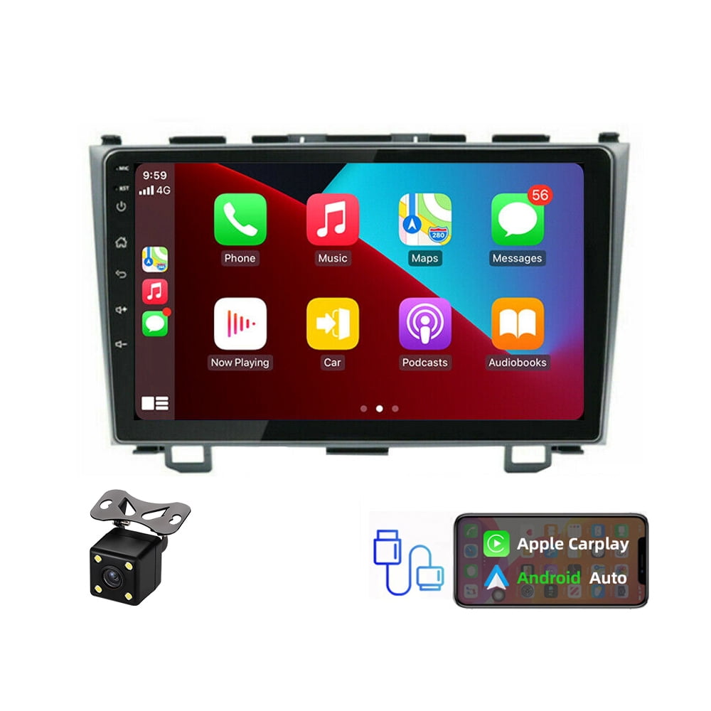 JMANCE Double Din Car Stereo Apple Carplay for Honda CRV 20072011 with
