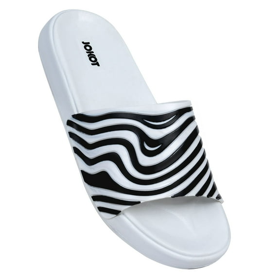 JMAT-Jokot Gents Rubber Slippers / Flip Flops 1007 White-Black 9