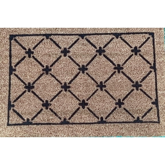 JMAT Latex Backed Printed Coir Doormat, 16x24 Inches