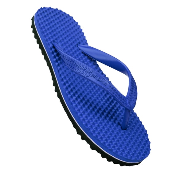 JMAT-Misha Men's Rubber House Slippers, Rubber Flip Flops MG003 Blue 8