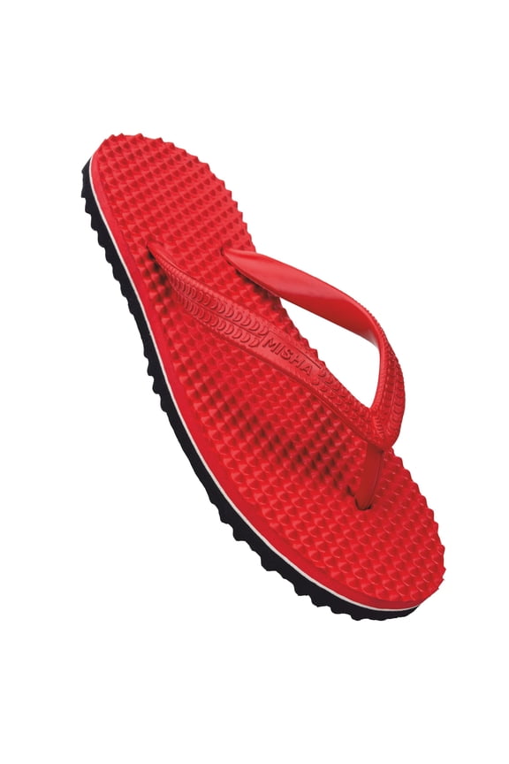 Men's Rubber House Slippers, Rubber Flip Flops MG003 Red 7