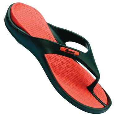 JMAT-Paragon Men's Waterproof, Lightweight Flip Flops, Red, Size 10
