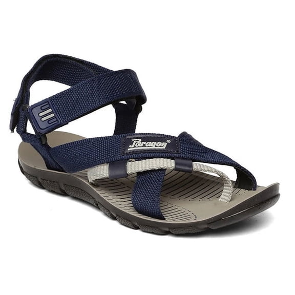 JMAT-Paragon Men's Comfortable Blue Flat Sandals, Mid Heel Platform Open Toe, Size 8