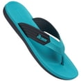 thumbnail image 1 of JMAT-Paragon Men's Lightweight Waterproof Thong Slippers, Turquoise-Navy, Size 6, 1 of 4
