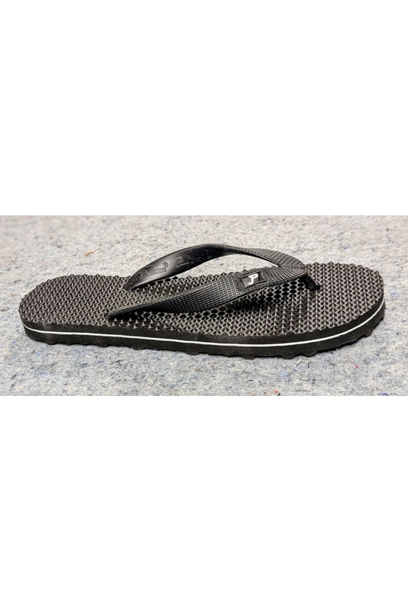 JMAT-Paragon Men's Slip-Resistant Thong Slippers, Flat Heel Platform Open Toe, Paralite 145 Black, Size 7